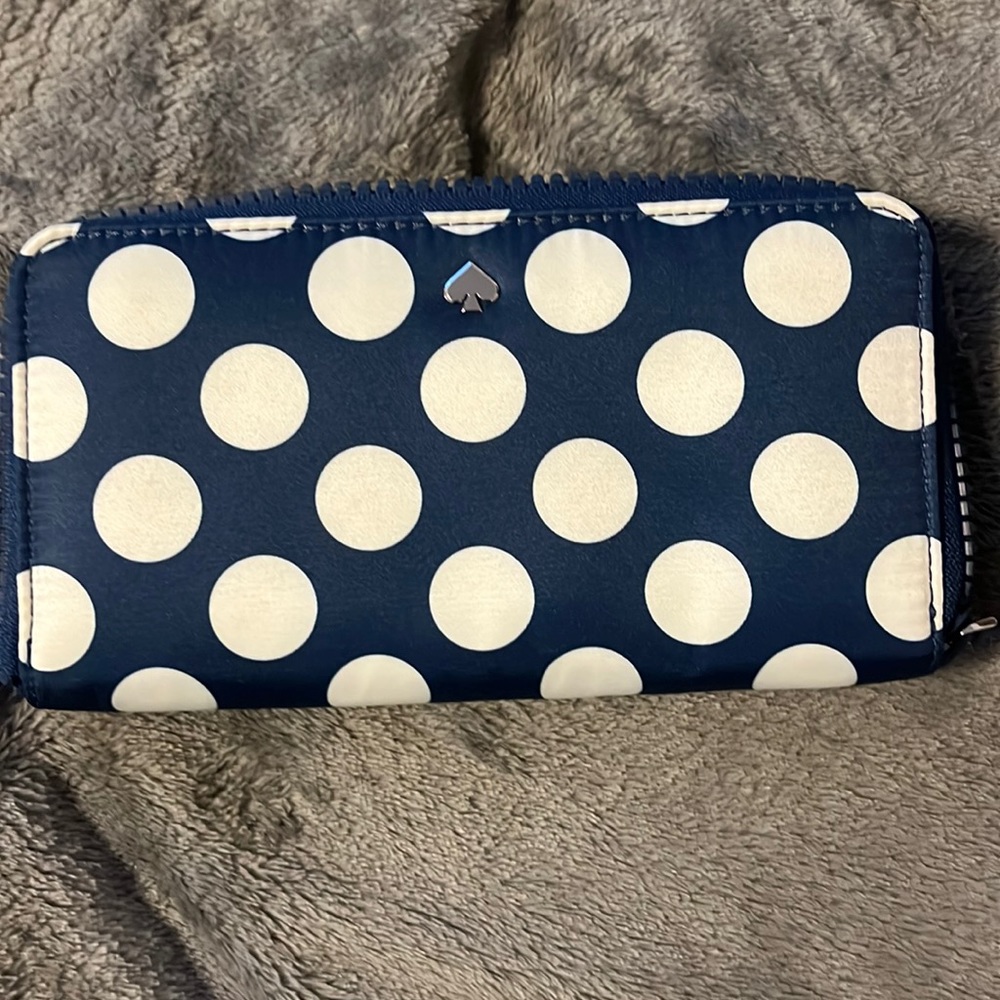 Kate spade large continental polka dot wallet